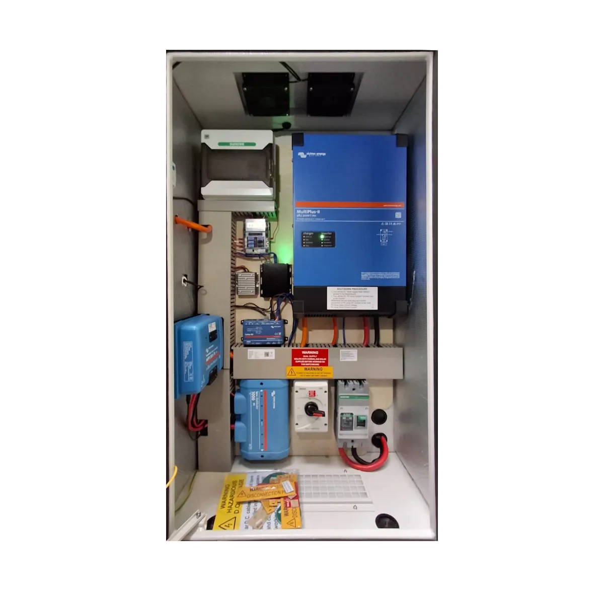 Energy Hub Midi interior with Victron MultiPlus-II inverter and components